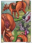  anatomically_correct anatomically_correct_pussy animal_genitalia animal_penis animal_pussy balls big_balls blush canine canine_penis comic epona_(tloz) equine equine_pussy erection female feral fur hair horse huge_balls hyper hyper_balls hyper_penis knot licking link_(wolf_form) male male/female mammal mushbun nintendo open_mouth penis pussy pussy_juice size_difference smile teats the_legend_of_zelda tongue tongue_out video_games wolf 