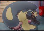  &#12523;&#12459; balls blush breath erection male masturbation mawile nintendo open_mouth oral penis pok&#233;mon pok&eacute;mon rimming solo sweat teeth tongue tongue_out unknown_artist video_games 