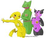  breasts female grumpig lapinstein nintendo nipples pikachu pok&#233;mon pok&#233;morph pok&eacute;mon pussy sceptile video_games 