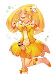  blonde_hair censored cum cure_peace ejaculation futanari handsfree_ejaculation kise_yayoi pixiv_thumbnail precure resized smile_precure! thighhighs yellow_eyes 