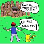  blind chain crime dialog diglett digletts english english_text eyewear gang gold gold_chain grass ground hat hats human humor lol_comments male mammal ms_paint necklace nintendo pikachu pok&#233;mon pok&eacute;mon racism racist robbery size_difference speech_bubbles sunglasses text torres torress video_games 