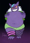  breasts clothing female gengar nintendo nipples pok&eacute;mon pok&eacute;mon_(species) rayzoir short_stack solo thick_thighs video_games 