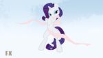 equine eyeshadow female feral fluttershythekind friendship_is_magic fur hair hi_res horn looking_at_viewer makeup mammal my_little_pony purple_hair rarity_(mlp) scarf simple_background solo unicorn white_body white_fur 