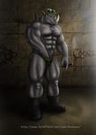  abs anthro biceps big_muscles boots bulge cigar clothed clothing dog_tags grey_skin grope half-dressed helmet horn looking_at_viewer lovkuma male mammal muscles necklace nipples pecs pose rhinoceros rocksteady solo speedo swimsuit teenage_mutant_ninja_turtles thong topless underwear 