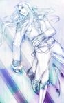  artist_request cort evil heterochromia legaia_densetsu long_hair lying male male_focus playstation royal sketch sleeves stairs 