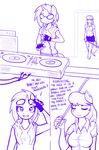  anthro anthrofied clothing comic dialog duo english_text equine female friendship_is_magic hair horn horse jerinov long_hair mammal monochrome my_little_pony octavia_(mlp) pony purple_and_white text unicorn vinyl_scratch_(mlp) 