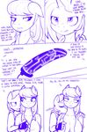  anthro anthrofied breasts clothing comic dialog duo english_text equine female friendship_is_magic hair horn horse jerinov lesbian long_hair mammal monochrome my_little_pony octavia_(mlp) pony purple_and_white sex_toy text undressing unicorn vinyl_scratch_(mlp) 