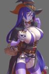  1girl abigail_williams_(fate/grand_order) ashley_asiyu breasts fate/grand_order fate_(series) hat highres large_breasts long_hair looking_at_viewer mature minamoto_no_raikou_(fate/grand_order) open_mouth panties shuten_douji_(fate/grand_order) skull thighhighs underwear witch_hat 
