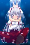  blush fujiwara_no_mokou hug kamishirasawa_keine multiple_girls saki_chisuzu touhou yuri 