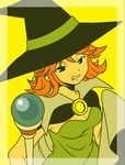  angry bad_id bad_pixiv_id black_eyes cape demerin dragon_quest dragon_quest_iii dress hat lowres mage_(dq3) orange_hair short_hair solo wand witch witch_hat 