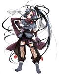  copyright_request kunai long_hair ninja ponytail sakayaki_(burning_soul) solo tabi thighhighs very_long_hair weapon 