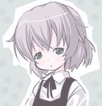  bad_id bad_pixiv_id blouse bow bowtie kiira lowres open_mouth sanya_v_litvyak short_hair silver_hair simple_background solo strike_witches world_witches_series younger 