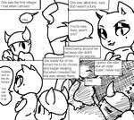  beauty_mark black_and_white bottomless butt clothed clothing comic english_text feline female half-dressed horn human imminent_rape male mammal mascara monochrome nintendo olivia player_1 reaverx sleeping text unknown_artist video_games 