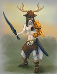  antlers canine fox horn male mammal mosa solo sword the_elder_scrolls_v:_skyrim tyu weapon 