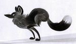  ambiguous_gender black_fur canine feral fox fur mammal skia solo 