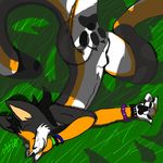  fox grey_fox male mammal noonie-beyl notactuallyhere simple_background sleeping 