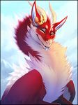  ambiguous_gender amyth amyth_(character) blue_tongue crown dragon ear_piercing eyes_closed fluff fluffy furred_dragon horn jewelry piercing solo tongue tongue_out 
