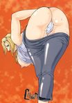  ass bent_over breasts highres large_breasts naruto nipples panties presenting rippadou smile tsunade underwear 