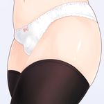  bulge close-up commentary_request crossdressing flaccid little_penis male_focus navel no_pants original otoko_no_ko panties penis simple_background solo thighhighs thighs underwear underwear_only wachiwo 