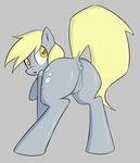  anus blonde_hair butt cutie_mark derpy_hooves_(mlp) equine female feral friendship_is_magic hair horse looking_at_viewer looking_back mammal miketheuser my_little_pony nude open_mouth pegasus plain_background pony presenting presenting_hindquarters pussy solo white_background wings yellow_eyes 