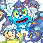  croagunk froakie lowres no_humans palpitoad pokemon politoed poliwag poliwhirl poliwrath seismitoad toxicroak tympole 