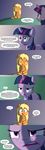  applejack_(mlp) ask_jappleack blonde_hair dialog duo english_text equine eyes_closed female feral freckles friendship_is_magic green_eyes hair horn horse hotdiggedydemon mammal meditation multi-colored_hair my_little_pony pony purple_eyes text tumblr twilight_sparkle_(mlp) two_tone_hair unicorn 