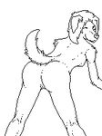  bent breasts butt canine caniscanine/the-howler female pussy vector wink 
