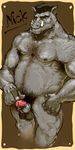  balls belly biceps black_hair body_hair chest_hair chubby cum erection fur grey_fur grey_nipples hair hairy happy_trail humanoid_penis looking_at_viewer male mammal musclegut muscles nude overweight pecs penis pig pockyrumz porcine presenting pubes solo suggestive treasure_trail tusks 