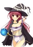  bad_id bad_pixiv_id blush breasts cleavage hat large_breasts long_hair looking_at_viewer nishitaka original purple_eyes purple_hair simple_background solo white_background witch_hat 