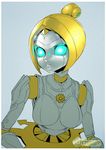  bad_id bad_pixiv_id blonde_hair blue_eyes breasts league_of_legends medium_breasts orianna_reveck robot short_hair solo space_jin upper_body 