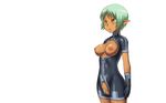  aaaa bodysuit breasts elf gloves green_hair nipples photoshop pubic_hair vagina white yellow_eyes 