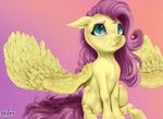  2013 blue_eyes equine female feral fluttershy_(mlp) friendship_is_magic hair horse jader my_little_pony pegasus pink_hair pony solo wings yellow_fur 