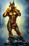  abs anthro balls belt biceps black_nose bleakcat brown_eyes brown_fur building canine claws clothing cum doberman dog erection fangs fur hi_res huge_muscles humanoid_penis leaking light looking_at_viewer male mammal muscles naughty_face night nipples nude open_mouth panties panties_down pants pants_down paws pecs penis pose precum pubes rape_face red_penis solo standing street toe_claws tongue tongue_out uncut underwear undressing zipper 