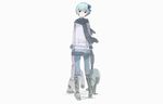  advance_wars advance_wars:_days_of_ruin aqua_hair boots gloves penny_(advance_wars) scarf short_hair solo stuffed_animal stuffed_toy teddy_bear uki_atsuya 