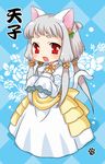  animal_ears cat_ears cat_tail chibi code_geass long_hair red_eyes tail tianzi white_hair 