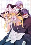  1girl blonde_hair hat hat_ribbon highres kirisame_marisa long_hair morichika_rinnosuke ribbon short_hair silver_hair touhou witch_hat yellow_eyes yukimachi_tounosuke 