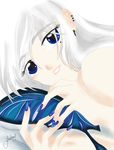  blue_eyes blue_nails bug butterfly earrings insect jewelry kof:_maximum_impact luise_meyrink maximum_impact_ii nail_polish snk solo the_king_of_fighters tifayuy white_hair 