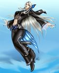  blue_eyes bug butterfly insect kof:_maximum_impact long_hair lowres luise_meyrink maximum_impact_ii silver_hair snk solo the_king_of_fighters 