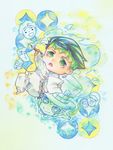  black_hair bubble chibi chibi_inset colored_pencil_(medium) headband heaven's_door higashikata_jousuke jojo_no_kimyou_na_bouken joseph_joestar kishibe_rohan mimikuso nijimura_okuyasu pen shizuka_joestar stand_(jojo) traditional_media watercolor_(medium) 