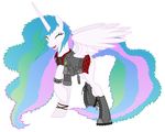  absurd_res boots equine female feral friendship_is_magic gabriev666 heavy_metal hi_res horn jacket leather mammal my_little_pony princess_celestia_(mlp) winged_unicorn wings 