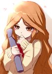  akata_itsuki blush brown_eyes brown_hair diploma inazuma_eleven inazuma_eleven_(series) long_hair raimon_natsumi solo tears very_long_hair 