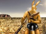  back_to_viewer biceps boomerang clothing didgeridoo earbuds earphones kangaroo male mammal marsupial muscles nexus outback scabbard semple shorts 