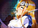  1girl ahegao blonde_hair breasts cum cum_in_mouth dragon_quest dragon_quest_vi enix fellatio fucked_silly heartbeat_(developer) large_breasts mireyu oral penis rolling_eyes sakura_prin sex testicles 