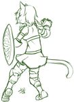  aogami cat chimangetsu feline female gauntlets greaves magical_girl mammal ribbons shield weapon yaris 
