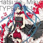  7th_dragon_(series) 7th_dragon_2020 7th_dragon_2020-ii bad_id bad_pixiv_id blue_eyes blue_hair character_name dress hatsune_miku headphones long_hair petals solo twintails very_long_hair vocaloid witchonly 