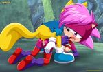  anal anthro blush doggystyle duo female from_behind half-closed_eyes hedgehog invalid_tag male mammal moan mobius_unleashed palcomix ray_the_flying_squirrel sega sex sonia_the_hedgehog sonic_(series) straight tails 