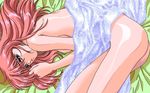  1girl 4bpp ass breasts game_cg indoors jan_jaka_jan long_hair lying nipples nude oldschool pc98 red_hair solo 