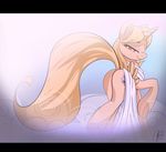  amber_eyes blonde_hair butt cloud cutie_mark equine female feral hair horn long_hair looking_at_viewer mammal my_little_pony solo tara_strong twintailsinc unicorn 