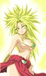  artist_request blonde_hair breasts broly censored convenient_censoring dragon_ball dragonball_z genderswap jewelry long_hair necklace spiked_hair tiara topless yellow_eyes 