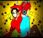  brown_hair catgirl duo friends hood matryoshka_(vocaloid) original red_hair shinigami succubus sudeni_mita ultravioletxoxo1 